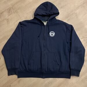 Vintage Camber Full Zip Hoodie Thermal Lined Work Wear Company Logo Mens 2XL XXL